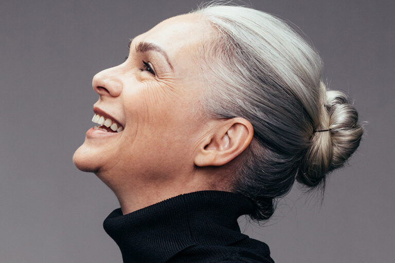 middle aged women after anti aging treatment headshot