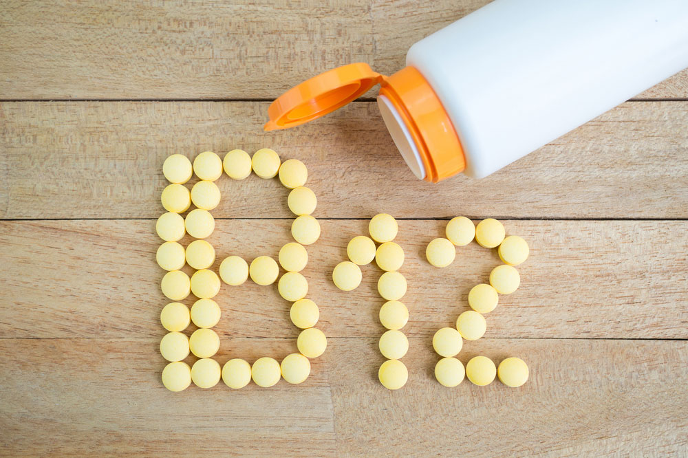 vitamin b12 pills spelling out B12
