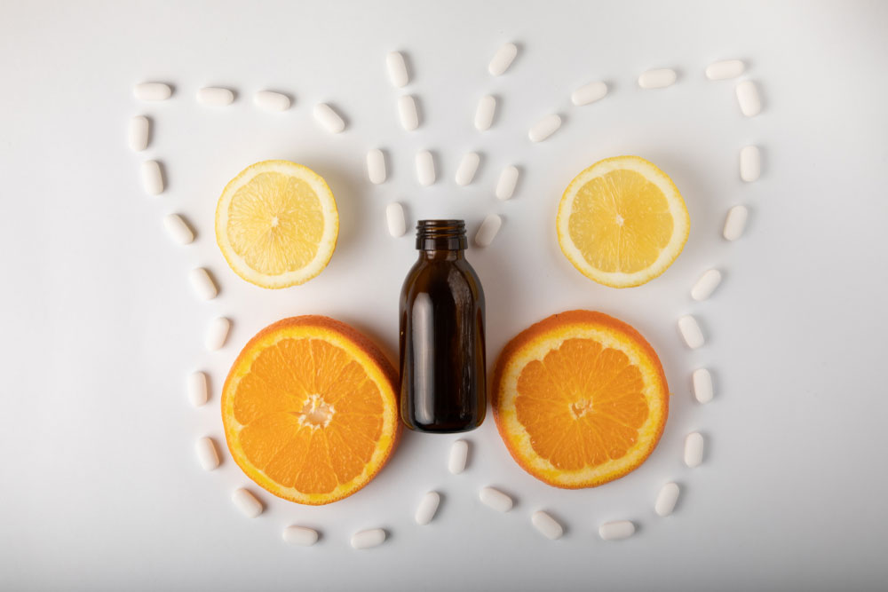butterfly made out of pills and vitamin c