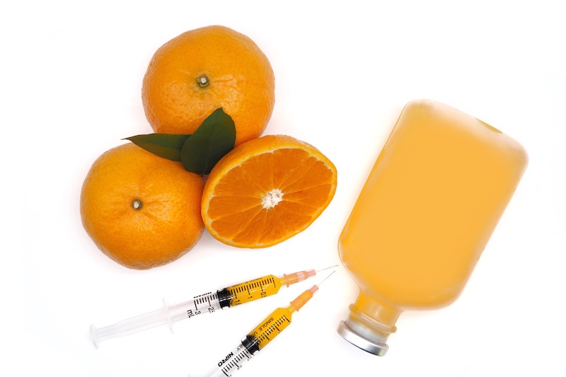 Images of oranges representing vitamin infusions