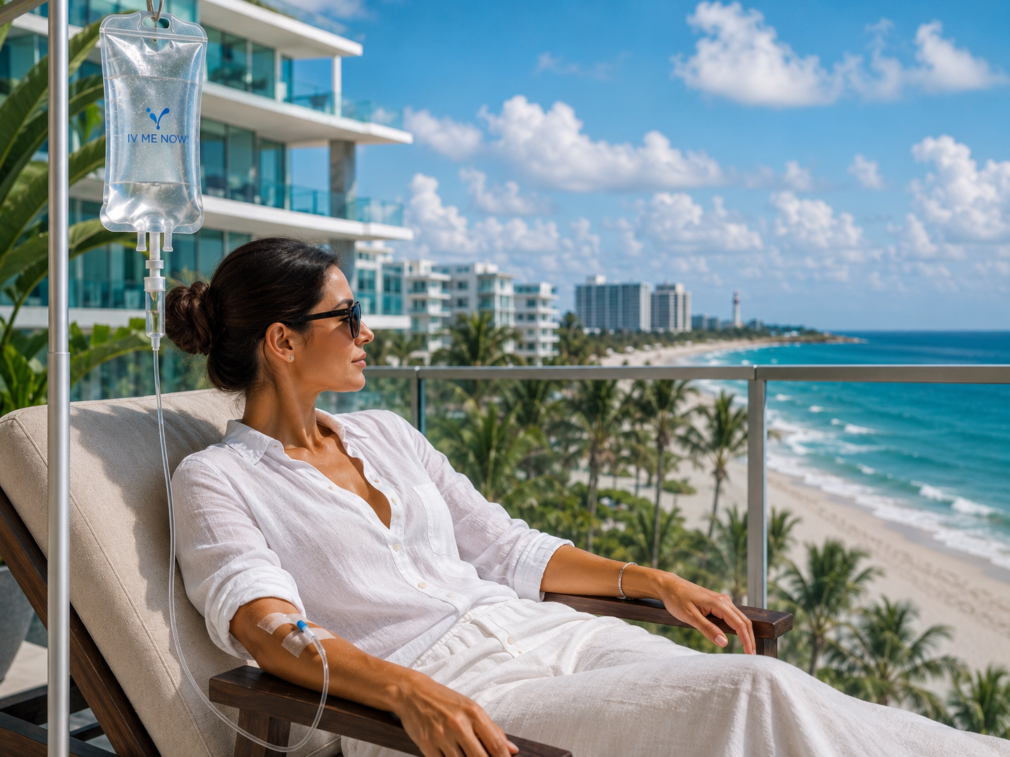 luxury mobile iv therapy in hillsboro beach, fl overlooking the ocean with concierge iv hydration by iv me now